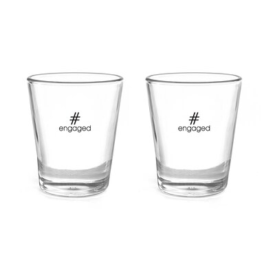 Hortense B. Hewitt #engaged 1.75oz Shot Glasses, Set of 2 (54874ST)