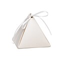 Hortense B. Hewitt Pyramid Favor Box, Ecru Shimmer, 25 Pack (54881ST)