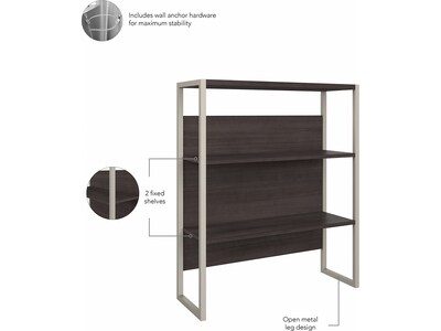 Bush Business Furniture Hybrid 36 "W Desktop Hutch, Storm Gray (HYH236SG)