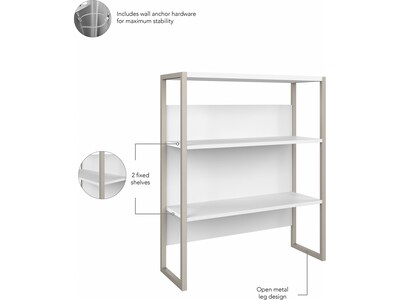 Bush Business Furniture Hybrid 36 "W Desktop Hutch, White (HYH236WH)