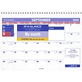 2022-2023 AT-A-GLANCE 8 x 11 Academic Monthly Desk/Wall Calendar, White/Purple/Red (SK16-16-23)
