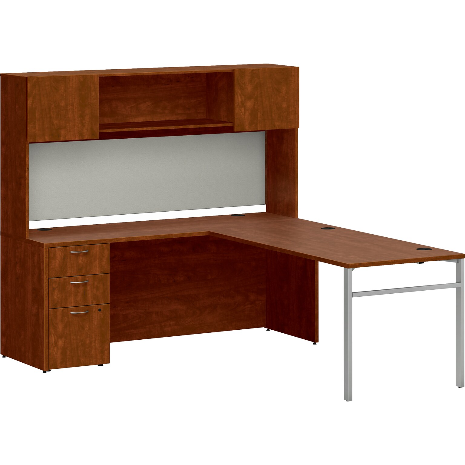 HON Mod 60 Executive Workstation with Storage, Russet Cherry (HLPL8472LDSKRC1ULEGS)
