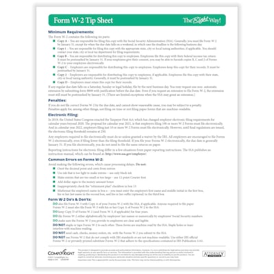ComplyRight TaxRight 2023 W-2 Tax Form Kit with eFile Software & Envelopes, 6-Part, 25/Pack (SC5650ES25)