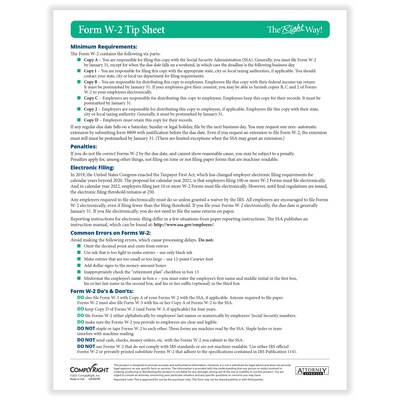 ComplyRight TaxRight 2023 W-2 Tax Form Kit with Envelopes, 4-Part, 25/Pack (SC5645E25)