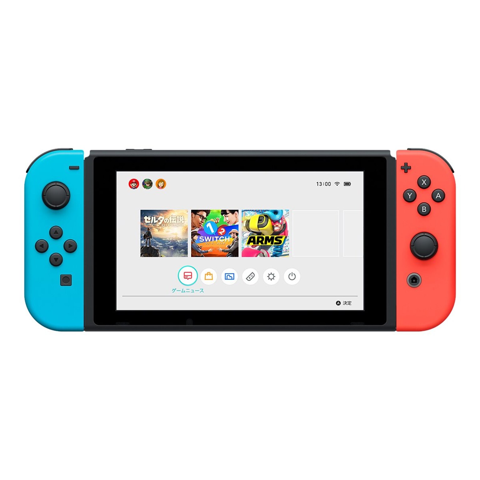 Nintendo Switch, LCD, Neon Blue/Red Joy-Con, 32GB, Black (HADSKABAA)
