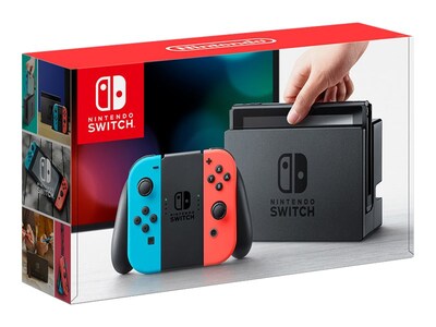 Nintendo Switch, LCD, Neon Blue/Red Joy-Con, 32GB, Black (HADSKABAA)