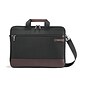 Samsonite Kombi Slimbrief Laptop Bag Black and Brown Ballistic Nylon (92315-1051)