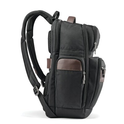 Samsonite Kombi 4 Square Backpack Black/Brown Ballistic Nylon (92312-1051)