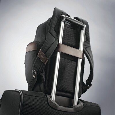 Samsonite Kombi 4 Square Backpack Black/Brown Ballistic Nylon (92312-1051)