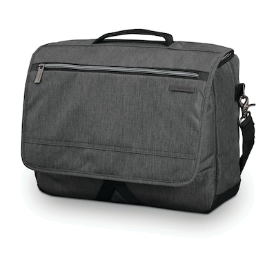 Samsonite Modern Utility Messenger Bag, Charcoal Heather, Ripstop Polyester (89579-5794)