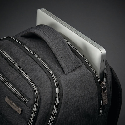 Samsonite Modern Utility Double Shot Backpack, Solid, Charcoal Heather (89574-5794)
