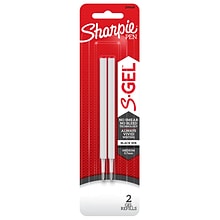 Sharpie S-Gel Gel-Ink Pen Refill, Medium Point, Black Ink, 2/Pack (2096168)