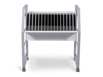 Luxor 16-Unit Open Charging Cart, White/Gray Steel (LOTM16)