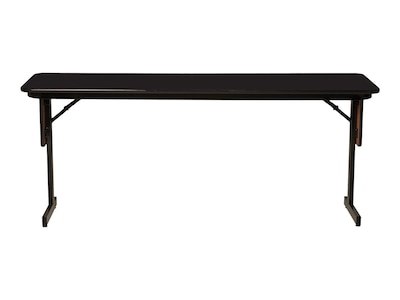 Correll Folding Table, 72 x 24, Black/Walnut (SP2472TF-01)