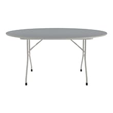 Correll Folding Table, 62 Dia., Gray (CF60TF-15)