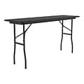 Correll Folding Table, 72 x 18, Black (CF1872TF-07)