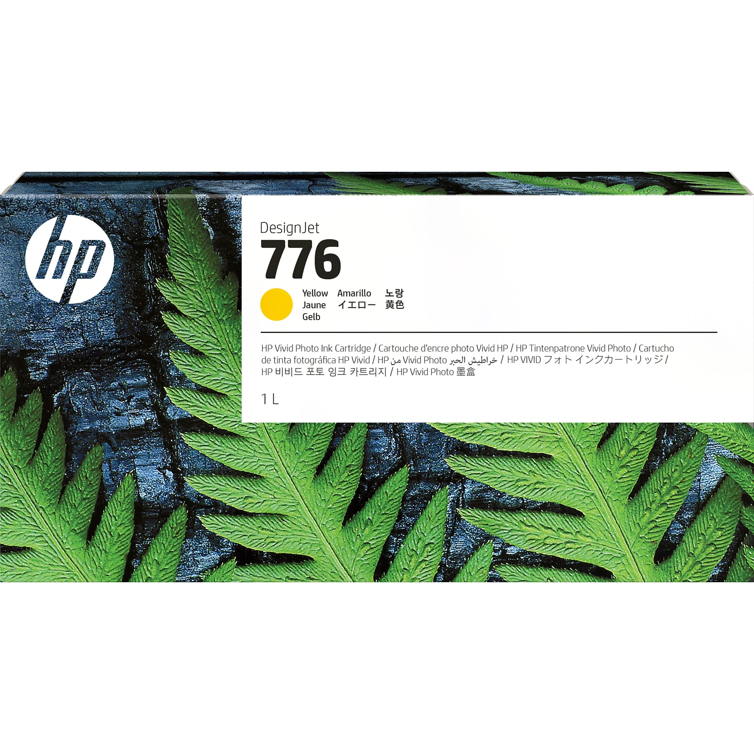 HP 776 Yellow Standard Yield Ink Cartridge, Prints Up to 1,000 Pages (1XB08A)