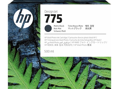 HP 775 Black Matte Standard Yield Ink Cartridge (1XB22A)