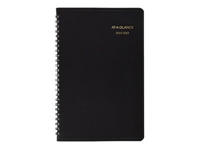 2022-2023 AT-A-GLANCE 5 x 8 Academic Weekly Appointment Book, Black (70-101-05-23)