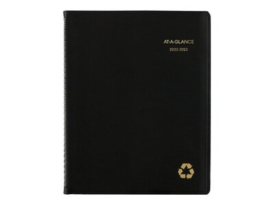 2022-2023 AT-A-GLANCE 8.25 x 11 Academic Weekly & Monthly Appointment Book, Black (70-957G-05-23)