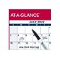 2022-2023 AT-A-GLANCE 48" x 32" Academic Yearly Dry-Erase Wall Calendar, Reversible, White/Red/Blue (PM36AP-28-23)