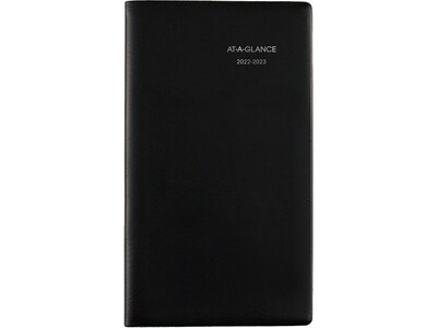 2022-2023 AT-A-GLANCE DayMinder 3.5 x 6 Academic Weekly Planner, Black (AY48-00-23)