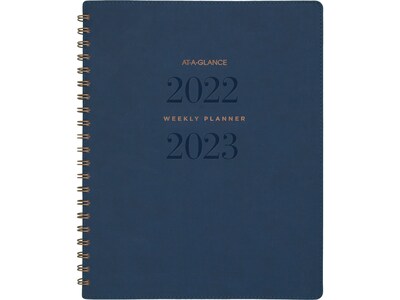 2022-2023 AT-A-GLANCE Signature 8.5 x 11 Academic Weekly & Monthly Planner, Navy (YP905A-20-23)