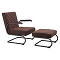 Zuo Father Leatherette Lounge Chair Vintage Brown 100406