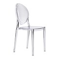 Zuo Specter Polycarbonate Dining Chair Clear Pack of 4 100299