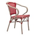 Zuo Paris Dining Arm Chair Red & White Pack of 2 (703800)
