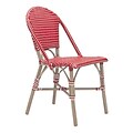 Zuo Paris Dining Chair Red & White Pack of 2 (703803)