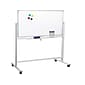 Excello Global Products Dry-Erase Mobile Whiteboard, Aluminum Frame, 48 x 32 (EGP-HD-0066)