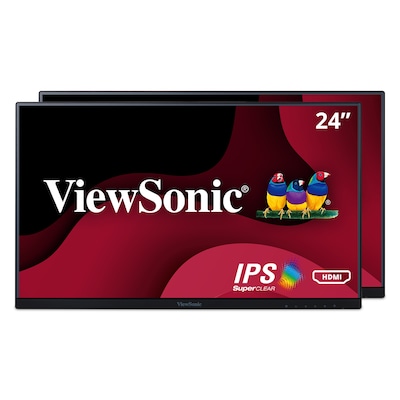 ViewSonic 24 Dual Pack Head-Only LED Monitor, Black (VA2456-MHD_H2)
