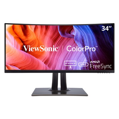 ViewSonic ColorPro 34 Curved 100 Hz LCD Monitor, Black (VP3481A)