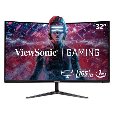 ViewSonic OMNI Gaming 32 1080p 1ms 165Hz Curved LED Monitor, Black (VX3218-PC-MHD)