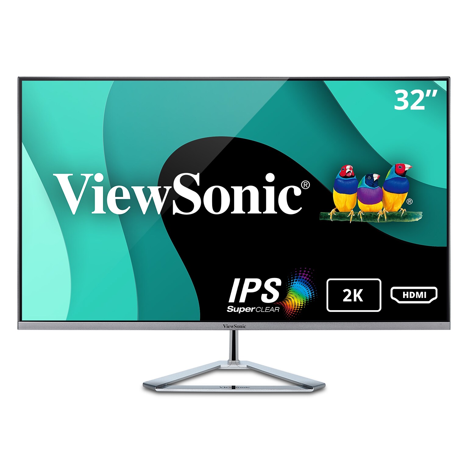 ViewSonic 32 Widescreen IPS LED Monitor, Black (VX3276-2K-mhd)