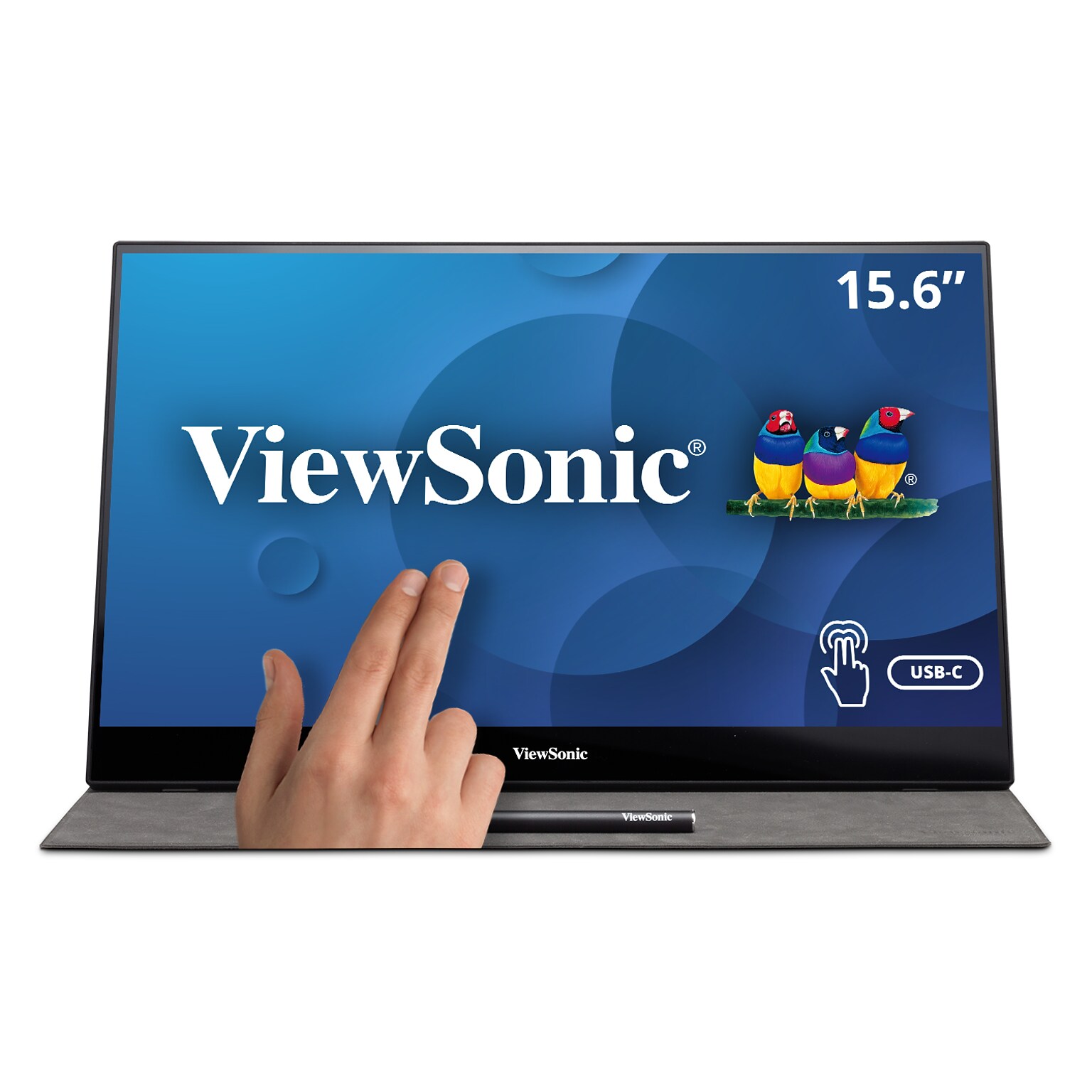 ViewSonic Portable 15.6 60 Hz LED Monitor, Black (TD1655)