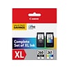 Canon 260XL/261XL Black and TriColor High Yield Ink Cartridge, 2/Pack (3706C005)
