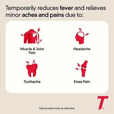 Tylenol Extra Strength Caplets, Fever Reducer and Pain Reliever, 500 mg, 50 Count, Pack of 2 (487348