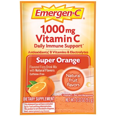 Emergen-C 1000mg Vitamin C Supplement Powder, Super Orange, 60/Pack (130213)