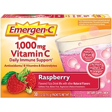 Emergen-C Drink Mix, Raspberry, 60/Box (139052)