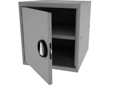 Tennsco 16 Steel Hanging Cabinet with 2 Shelves, Medium Gray (WBHC-1516-MGY)