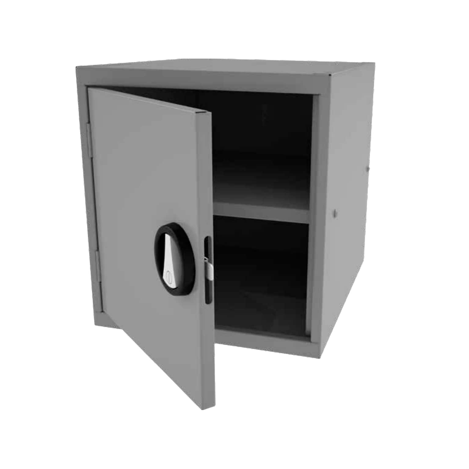 Tennsco 16 Steel Hanging Cabinet with 2 Shelves, Medium Gray (WBHC-1516-MGY)