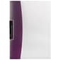 JAM PAPER Plastic Report Covers with Swing Lock Clip, 9" x 12", Purple/Clear, 20/Pack (SL249PUB)