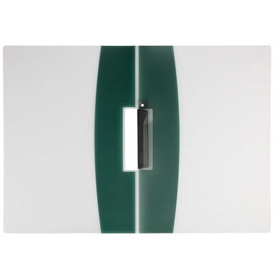 JAM PAPER Plastic Report Covers with Swing Lock Clip, 9" x 12", Dark Green/Clear, 20/Pack (SL1478B)
