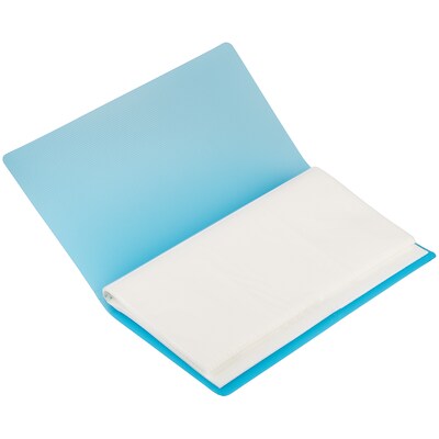 JAM PAPER Business Card Book, 72-Card Capacity, Blue (SNC72BU)