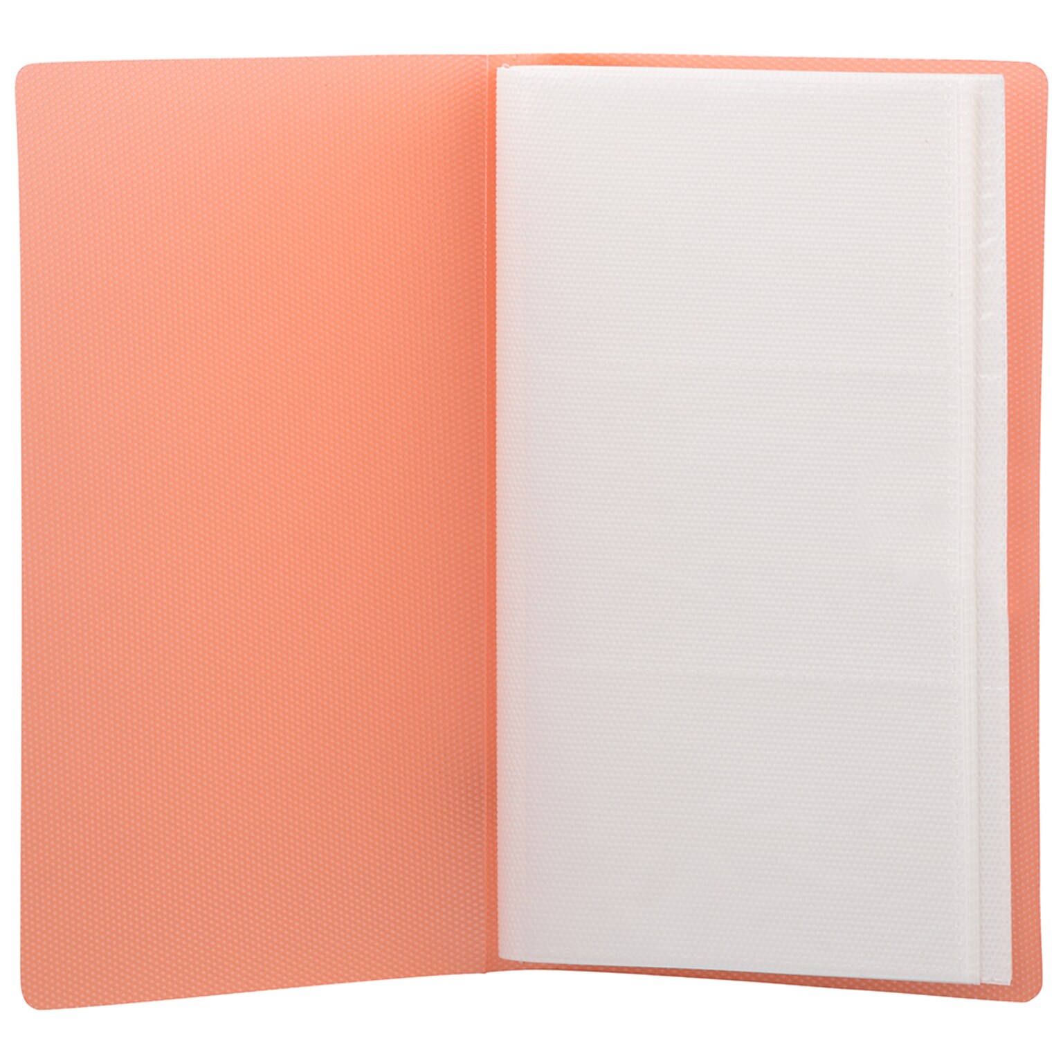 JAM PAPER Business Card Book, 72-Card Capacity, Orange (SNC72OR)