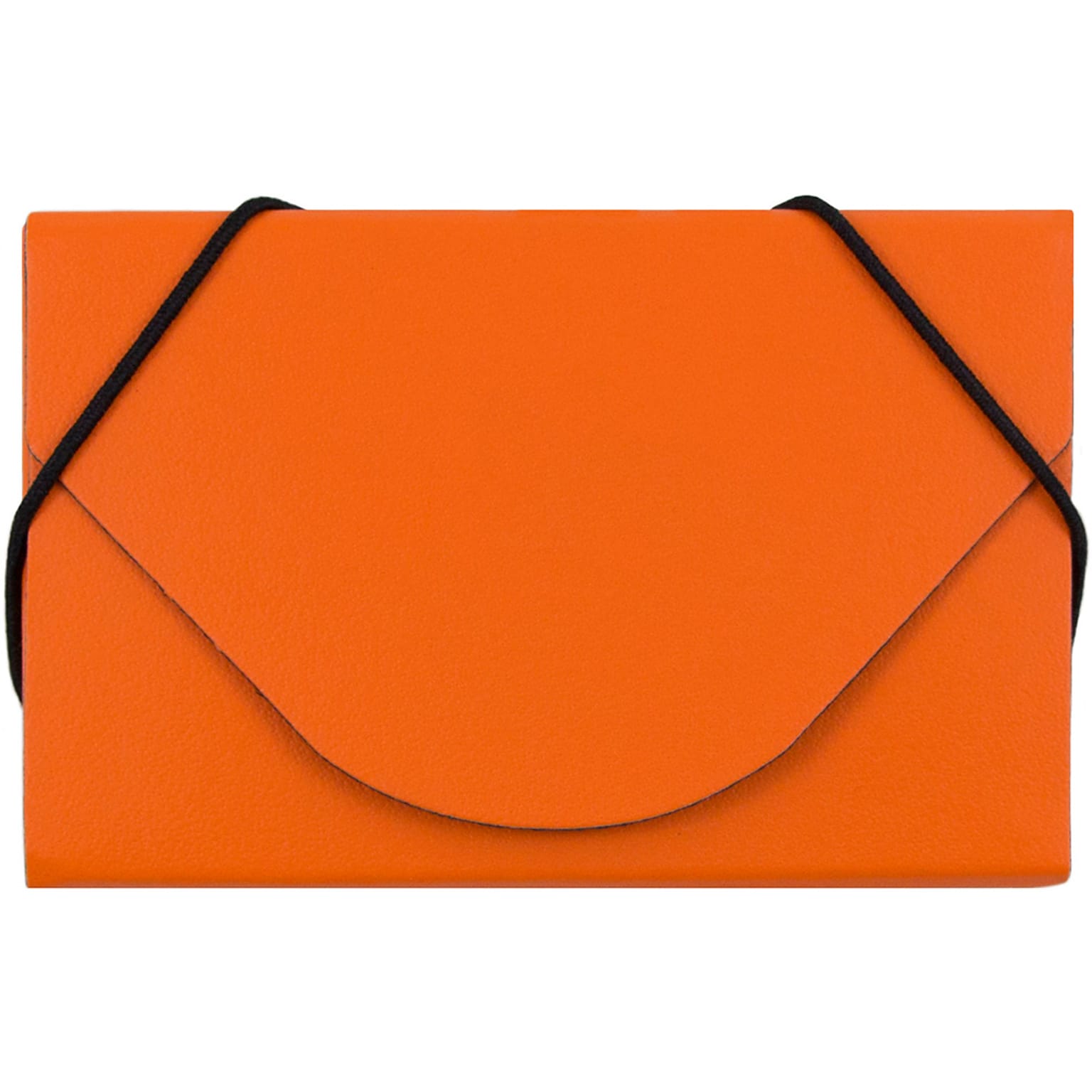 JAM PAPER Matte Business Card Case with Flap, Orange (369032736)
