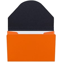 JAM PAPER Matte Business Card Case with Flap, Orange (369032736)