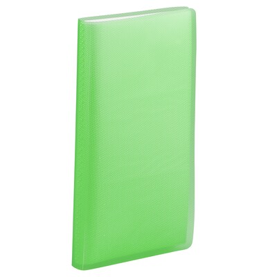 JAM PAPER Business Card Book, 72-Card Capacity, Green (SNC72GR)